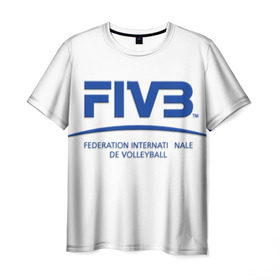 Мужская футболка 3D с принтом Волейбол 3 в Курске, 100% полиэфир | прямой крой, круглый вырез горловины, длина до линии бедер | fiv3 | volleyball | волейбол