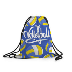 Рюкзак-мешок 3D с принтом Волейбол 6 в Курске, 100% полиэстер | плотность ткани — 200 г/м2, размер — 35 х 45 см; лямки — толстые шнурки, застежка на шнуровке, без карманов и подкладки | volleyball | волейбол