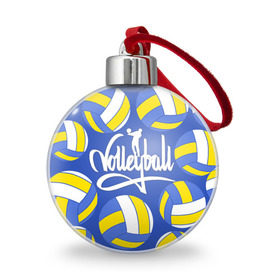 Ёлочный шар с принтом Волейбол 6 в Курске, Пластик | Диаметр: 77 мм | Тематика изображения на принте: volleyball | волейбол