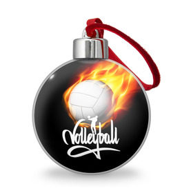 Ёлочный шар с принтом Волейбол 28 в Курске, Пластик | Диаметр: 77 мм | volleyball | волейбол
