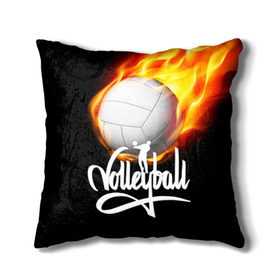Подушка 3D с принтом Волейбол 28 в Курске, наволочка – 100% полиэстер, наполнитель – холлофайбер (легкий наполнитель, не вызывает аллергию). | состоит из подушки и наволочки. Наволочка на молнии, легко снимается для стирки | Тематика изображения на принте: volleyball | волейбол
