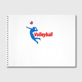 Альбом для рисования с принтом Волейбол 31 в Курске, 100% бумага
 | матовая бумага, плотность 200 мг. | volleyball | волейбол