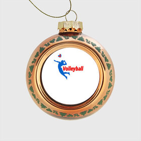 Стеклянный ёлочный шар с принтом Волейбол 31 в Курске, Стекло | Диаметр: 80 мм | Тематика изображения на принте: volleyball | волейбол