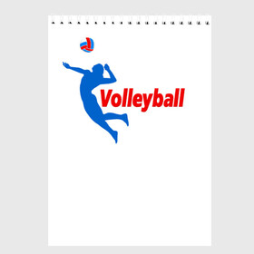 Скетчбук с принтом Волейбол 31 в Курске, 100% бумага
 | 48 листов, плотность листов — 100 г/м2, плотность картонной обложки — 250 г/м2. Листы скреплены сверху удобной пружинной спиралью | volleyball | волейбол