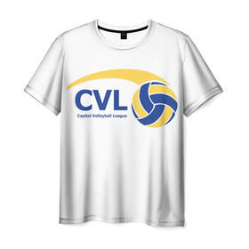 Мужская футболка 3D с принтом Волейбол 39 в Курске, 100% полиэфир | прямой крой, круглый вырез горловины, длина до линии бедер | cvl | volleyball | волейбол