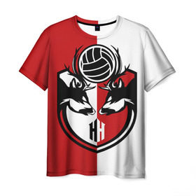 Мужская футболка 3D с принтом Волейбол 53 в Курске, 100% полиэфир | прямой крой, круглый вырез горловины, длина до линии бедер | hh | volleyball | волейбол