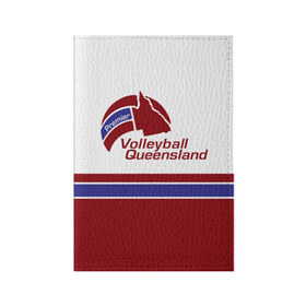 Обложка для паспорта матовая кожа с принтом Волейбол 68 в Курске, натуральная матовая кожа | размер 19,3 х 13,7 см; прозрачные пластиковые крепления | premier | queensland | volleyball | волейбол