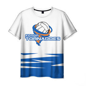 Мужская футболка 3D с принтом Волейбол 73 в Курске, 100% полиэфир | прямой крой, круглый вырез горловины, длина до линии бедер | Тематика изображения на принте: foton tornadoes | volleyball | волейбол