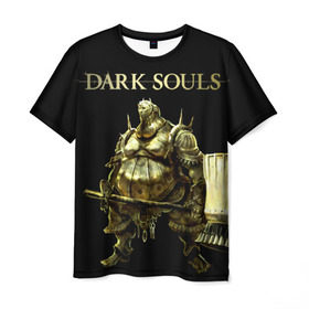 Мужская футболка 3D с принтом Dark Souls 11 в Курске, 100% полиэфир | прямой крой, круглый вырез горловины, длина до линии бедер | Тематика изображения на принте: dark souls | praise the sun | you died | дарк соулс