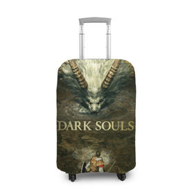 Чехол для чемодана 3D с принтом Dark Souls 12 в Курске, 86% полиэфир, 14% спандекс | двустороннее нанесение принта, прорези для ручек и колес | dark souls | praise the sun | you died | дарк соулс