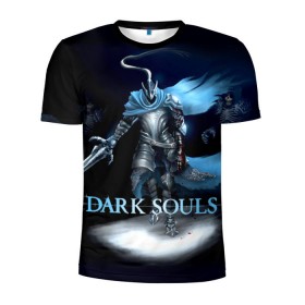 Мужская футболка 3D спортивная с принтом Dark Souls 17 в Курске, 100% полиэстер с улучшенными характеристиками | приталенный силуэт, круглая горловина, широкие плечи, сужается к линии бедра | Тематика изображения на принте: dark souls | praise the sun | you died | дарк соулс