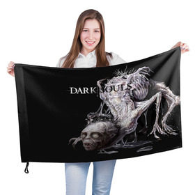 Флаг 3D с принтом Dark Souls 31 в Курске, 100% полиэстер | плотность ткани — 95 г/м2, размер — 67 х 109 см. Принт наносится с одной стороны | dark souls | praise the sun | you died | дарк соулс