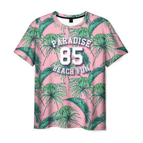 Мужская футболка 3D с принтом Paradise в Курске, 100% полиэфир | прямой крой, круглый вырез горловины, длина до линии бедер | paradise