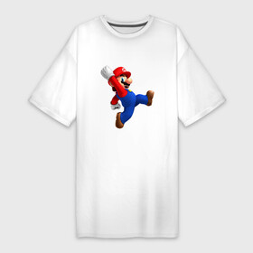 Платье-футболка хлопок с принтом Марио в Курске,  |  | nintendo | нинтендо