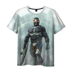 Мужская футболка 3D с принтом Crysis в Курске, 100% полиэфир | прямой крой, круглый вырез горловины, длина до линии бедер | Тематика изображения на принте: крайзис | пророк