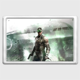 Магнит 45*70 с принтом Splinter Cell в Курске, Пластик | Размер: 78*52 мм; Размер печати: 70*45 | agent | blacklist | hitman | splinter cell | tom clancy’s | стелс | сэм фишер