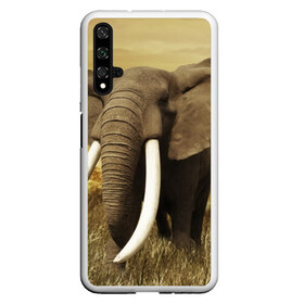 Чехол для Honor 20 с принтом Могучий слон в Курске, Силикон | Область печати: задняя сторона чехла, без боковых панелей | elephant | африка | бивни | джунгли | мамонт | савана | сафари | слон | хобот