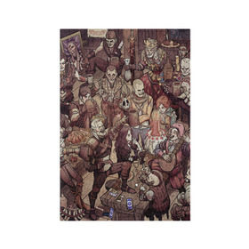 Обложка для паспорта матовая кожа с принтом Ведьмак и компания в Курске, натуральная матовая кожа | размер 19,3 х 13,7 см; прозрачные пластиковые крепления | Тематика изображения на принте: witcher | йенифер | трисс | цири