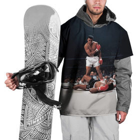 Накидка на куртку 3D с принтом Muhammad Ali в Курске, 100% полиэстер |  | impossible is nothing | muhammad ali | бокс | боксёр | мохаммед али | спорт