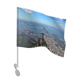Флаг для автомобиля с принтом Рио-де-Жанейро в Курске, 100% полиэстер | Размер: 30*21 см | brazil | rio de janeiro | бразилия | жара | каникулы | карнавал | мегаполис | отдых | отпуск | пляж | приключение | путешествие | рио де жанейро | туризм | футбол | южная америка