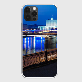 Чехол для iPhone 12 Pro с принтом Москва в Курске, силикон | область печати: задняя сторона чехла, без боковых панелей | moscow | город | ночной | пейзаж
