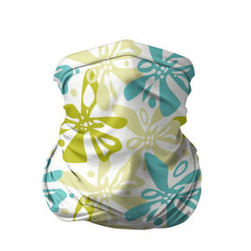 Бандана-труба 3D с принтом Гавайская в Курске, 100% полиэстер, ткань с особыми свойствами — Activecool | плотность 150‒180 г/м2; хорошо тянется, но сохраняет форму | гавайи | растительный орнамент | рубашка