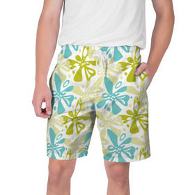 Мужские шорты 3D с принтом Гавайская в Курске,  полиэстер 100% | прямой крой, два кармана без застежек по бокам. Мягкая трикотажная резинка на поясе, внутри которой широкие завязки. Длина чуть выше колен | гавайи | растительный орнамент | рубашка