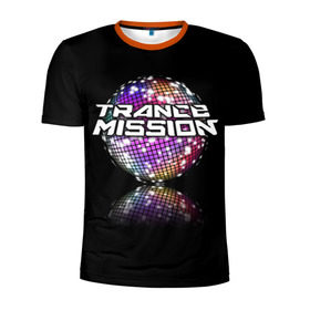 Мужская футболка 3D спортивная с принтом Trancemission в Курске, 100% полиэстер с улучшенными характеристиками | приталенный силуэт, круглая горловина, широкие плечи, сужается к линии бедра | Тематика изображения на принте: trancemission |   |  trance mission | транс миссия | трансмиссия