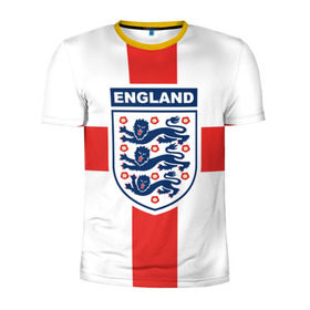 Мужская футболка 3D спортивная с принтом Сборная Англии в Курске, 100% полиэстер с улучшенными характеристиками | приталенный силуэт, круглая горловина, широкие плечи, сужается к линии бедра | england | англия | европы | мира | футбол | чемпионат