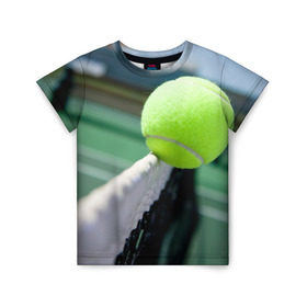 Детская футболка 3D с принтом Теннис в Курске, 100% гипоаллергенный полиэфир | прямой крой, круглый вырез горловины, длина до линии бедер, чуть спущенное плечо, ткань немного тянется | надаль | тенис