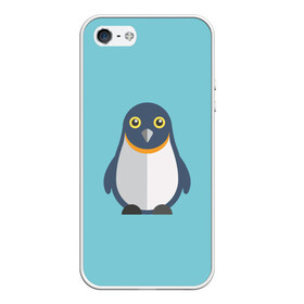 Чехол для iPhone 5/5S матовый с принтом Пингвин в Курске, Силикон | Область печати: задняя сторона чехла, без боковых панелей | зима | море | пингвин | птицы