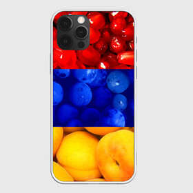 Чехол для iPhone 12 Pro с принтом Флаг Армении в Курске, силикон | область печати: задняя сторона чехла, без боковых панелей | армения | гранат | персик | слива | страны | флаг армении | фрукты