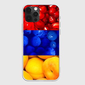 Чехол для iPhone 12 Pro Max с принтом Флаг Армении в Курске, Силикон |  | армения | гранат | персик | слива | страны | флаг армении | фрукты