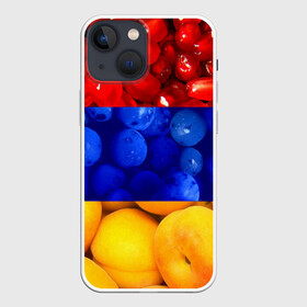 Чехол для iPhone 13 mini с принтом Флаг Армении в Курске,  |  | армения | гранат | персик | слива | страны | флаг армении | фрукты