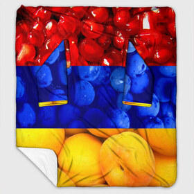 Плед с рукавами с принтом Флаг Армении в Курске, 100% полиэстер | Закругленные углы, все края обработаны. Ткань не мнется и не растягивается. Размер 170*145 | армения | гранат | персик | слива | страны | флаг армении | фрукты