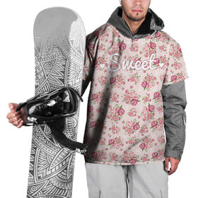 Накидка на куртку 3D с принтом Fashion sweet flower 2 в Курске, 100% полиэстер |  | flower | strowberry | summer | trend | клубника | клубничка | лето | попробуй меня | популярное | съешь меня | тренд | хит | цветочки | цветы
