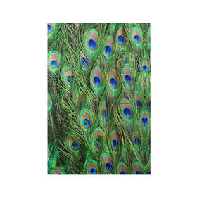 Обложка для паспорта матовая кожа с принтом Life is beautiful в Курске, натуральная матовая кожа | размер 19,3 х 13,7 см; прозрачные пластиковые крепления | павлин | паттерн | перья | текстура
