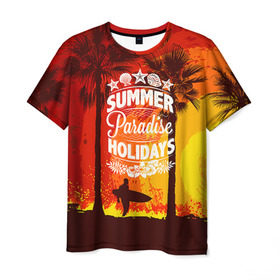 Мужская футболка 3D с принтом Summer Surf 2 в Курске, 100% полиэфир | прямой крой, круглый вырез горловины, длина до линии бедер | beach | party | summer | swag | trend | вечеринка | лето | популярное | сваг | свег | тренд | хит