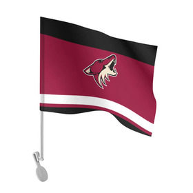Флаг для автомобиля с принтом Arizona Coyotes в Курске, 100% полиэстер | Размер: 30*21 см | arizona coyotes | hockey | nhl | нхл | хоккей