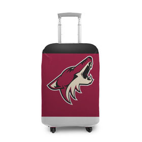 Чехол для чемодана 3D с принтом Arizona Coyotes в Курске, 86% полиэфир, 14% спандекс | двустороннее нанесение принта, прорези для ручек и колес | arizona coyotes | hockey | nhl | нхл | хоккей