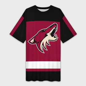 Платье-футболка 3D с принтом Arizona Coyotes в Курске,  |  | arizona coyotes | hockey | nhl | нхл | хоккей