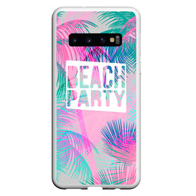 Чехол для Samsung Galaxy S10 с принтом Beach Party 2 в Курске, Силикон | Область печати: задняя сторона чехла, без боковых панелей | Тематика изображения на принте: beach | party | summer | swag | trend | вечеринка | лето | популярное | сваг | свег | тренд | хит