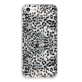 Чехол для iPhone 5/5S матовый с принтом White Jaguar в Курске, Силикон | Область печати: задняя сторона чехла, без боковых панелей | Тематика изображения на принте: 