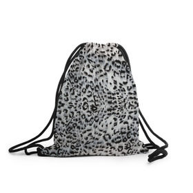 Рюкзак-мешок 3D с принтом White Jaguar в Курске, 100% полиэстер | плотность ткани — 200 г/м2, размер — 35 х 45 см; лямки — толстые шнурки, застежка на шнуровке, без карманов и подкладки | барс | леопард | ягуар