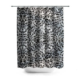 Штора 3D для ванной с принтом White Jaguar в Курске, 100% полиэстер | плотность материала — 100 г/м2. Стандартный размер — 146 см х 180 см. По верхнему краю — пластиковые люверсы для креплений. В комплекте 10 пластиковых колец | барс | леопард | ягуар