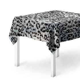 Скатерть 3D с принтом White Jaguar в Курске, 100% полиэстер (ткань не мнется и не растягивается) | Размер: 150*150 см | барс | леопард | ягуар