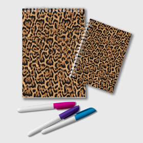 Блокнот с принтом Jaguar в Курске, 100% бумага | 48 листов, плотность листов — 60 г/м2, плотность картонной обложки — 250 г/м2. Листы скреплены удобной пружинной спиралью. Цвет линий — светло-серый
 | Тематика изображения на принте: оцелот | пума | текстура | ягуар