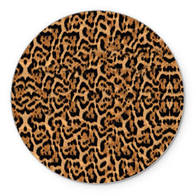 Коврик круглый с принтом Jaguar в Курске, резина и полиэстер | круглая форма, изображение наносится на всю лицевую часть | Тематика изображения на принте: оцелот | пума | текстура | ягуар