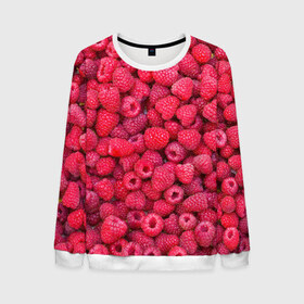 Мужской свитшот 3D с принтом Малинки в Курске, 100% полиэстер с мягким внутренним слоем | круглый вырез горловины, мягкая резинка на манжетах и поясе, свободная посадка по фигуре | raspberry | летняя | ягодн