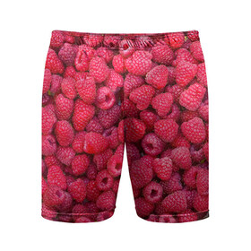 Мужские шорты 3D спортивные с принтом Малинки в Курске,  |  | raspberry | летняя | ягодн